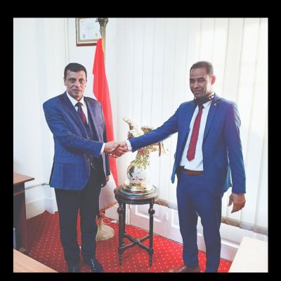   زيارة السيد الاستاذ / السيد الشازلي رئيس النقابة العامة للوسائل الاعلامية  للمركز الدولي